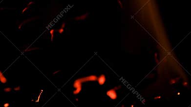 Burning paper. Macro.