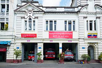 Fire station in Yangon