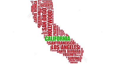 Vibrant California: Animated Word Cloud Map