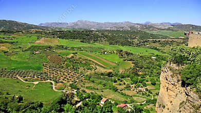 View of the countryside from Ronda Spain