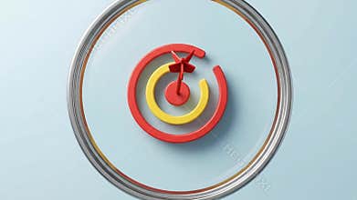 Target Bullseye with Dart on Center, Conceptual Precision and Accuracy Illustration