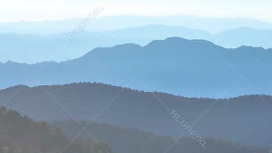 Aerial White Mountain California Layered Blue Ridges Flyover