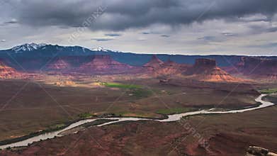 Utah Professor Valley Time-lapse aerial view
