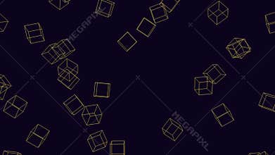 Dynamic black and gold geometric pattern grid