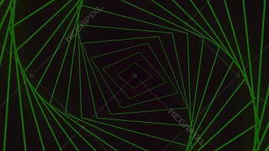 Dynamic black zigzag with vibrant green lines