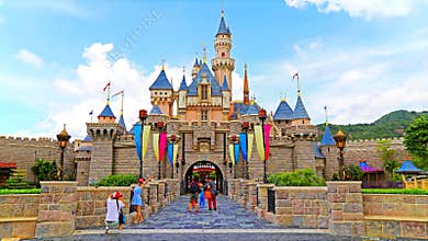 Cinderella castle at disneyland hong kong