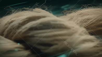 Hemp hurd fibers, unveiling the raw texture before processing