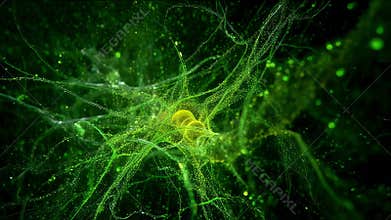 Timelapse footage of neural pathways reacting to hydrogen sulfide highlighting early dimming in olfactory bulb amidst