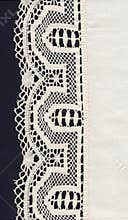 White lace border and material
