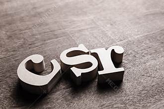 CSR Abbreviation Wood Letters