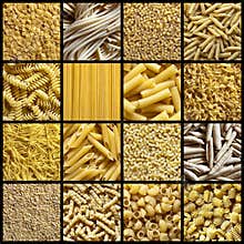 Italian pasta collage