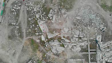 Aerial view of Rahat tepe in Plovdiv