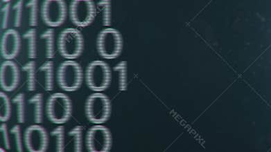 Binary Code Running on an Old Monitor