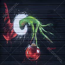 The Grinch Mural by Ponchaveli, The Drawing Board, Richardson, Texas