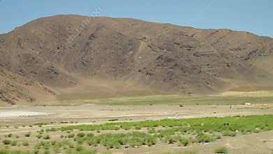 A mirage across a Salt Desert, Iran