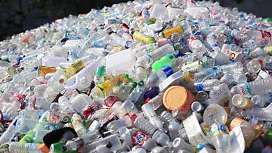 Plastic bottles and other trash. 1920x1080