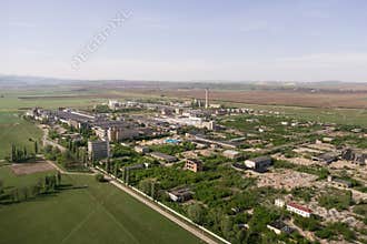 Ruined chemical plant