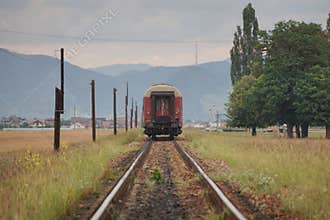 Romanian CFR old commuter train