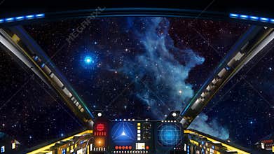 Deep Space Exploration Cockpit View