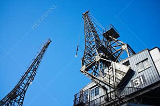 Cargo cranes at Bristol Docks