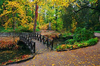 Autumn landscape with the river