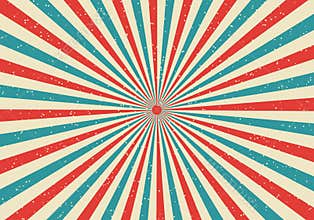 Retro sunburst and rays comic cartoon popart style background. Abstract vintage grunge with sunlight