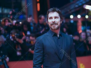 Christian Bale poses at the `Vice