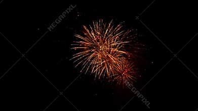 Beautiful fireworks display on New Years Eve