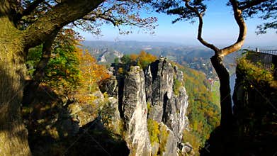 Bastei Rocks, Saxony in Germany