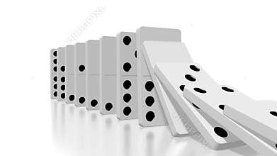 3D domino effect animation
