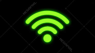 Wireless Internet Signal Icon Glowing