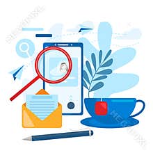 Concept of human resources, choice, career, employment, CV, job search, professional skill