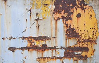 Old rust on iron. Cracked paint and scratches. Texture and background of old metal.