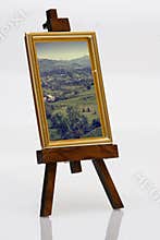 painting on easel