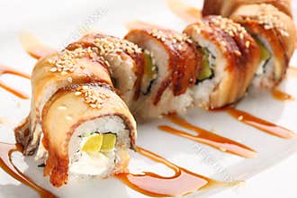 Japanese sushi with eel