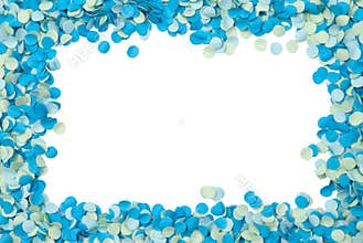 Blue confetti frame