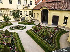 The Vrtba Garden in Prague is one of several fine High Baroque gardens in the Czech capital.
