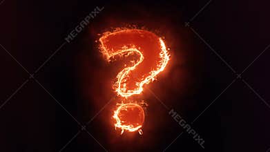 Question Mark on Fire Video Animation