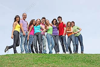 Group of teens at summer camp