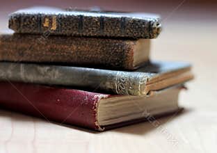 Dusty worn books