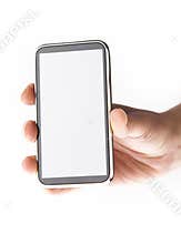 Mobile phone in the hands