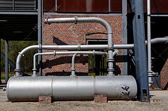 Gazoline reservoir Bois du Cazier, Marcinelle, Charleroi, Belgium