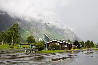 Visitor centre Trollstigen and parking place on the way to the Trolls Path