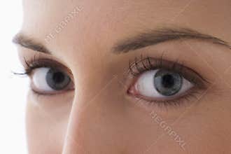 Close Up Of A Young Woman's Eyes