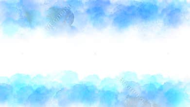 Vector Blue and Green Watercolor Texture Frame for Abstract Background