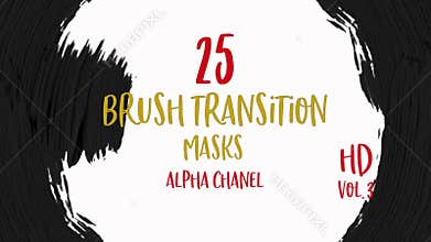 Abstract Paint Brush Stroke Grunge Transition with many strokes.