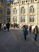 Natural history museum, London. Children organised tour.