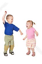 Two dancing child