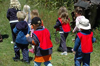 Group of school kids