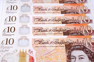 British Money Ten Pound Notes
